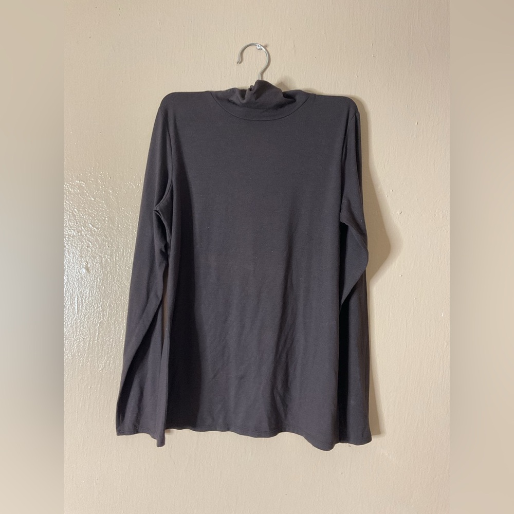 Axcess Sweater Womens Medium BrownCable Knit Long Sleeve Turtle Neck Pullover